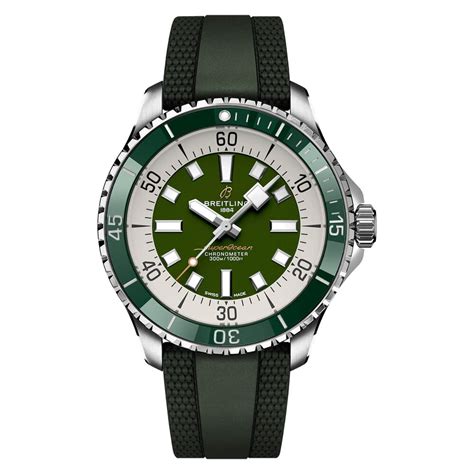 breitling superocean automatic 44 green|Breitling Superocean 44 automatic chronograph.